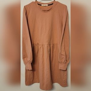 Rewind Long Sleeve Women's Dress sz XL in Salmon color